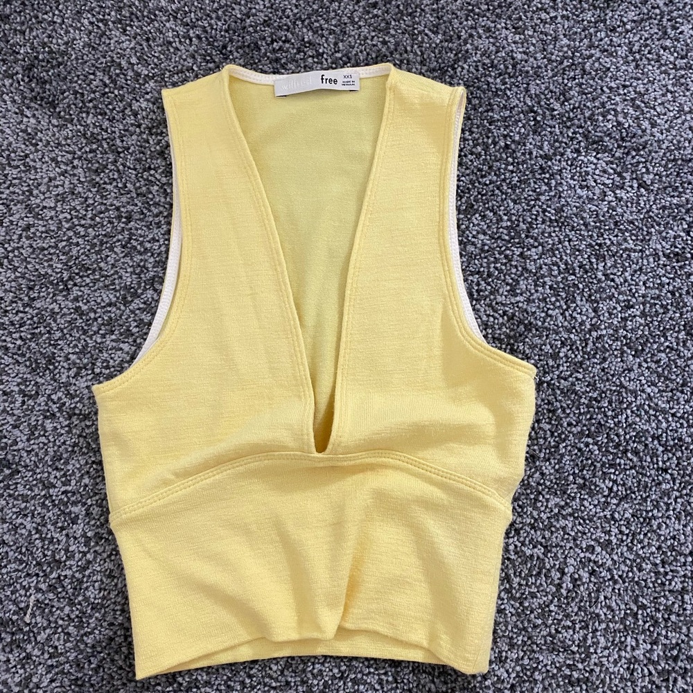 Aritiza Wilfred cropped plunge top NWOT